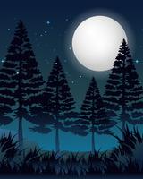 A full moon night vector