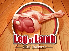 Leg of lamb logo vector