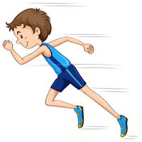 Man running in race vector