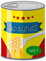 Espaguetis en lata de comida