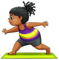 A girl doing yoga vector