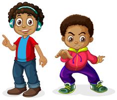 Set of africa boy character vector