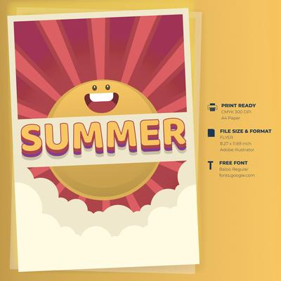 Summer Holiday Camp Poster Template