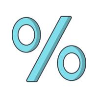 Icono de vector de porcentaje