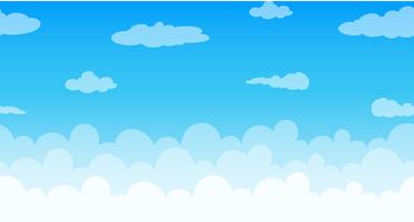 Seamless clouds floating in the sky vector