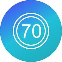 Vector Speed limit 70 Icon