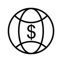 Icono de Vector de dinero mundial
