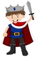 Little boy in prince costume vector