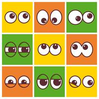 Ojos de dibujos animados de vector