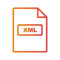 Icono de Vector XML