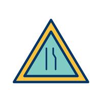 Vector Dual Carriageway ahead Icon