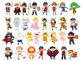 Set of roll play character vector