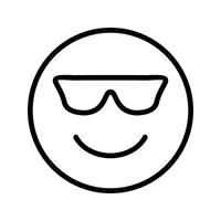 Cool Emoji Vector Icon