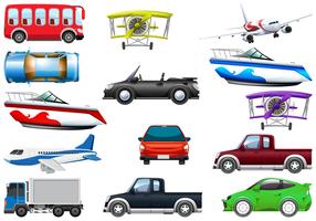 Set of transportation vehicle vector