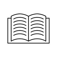 icono de vector de libro abierto