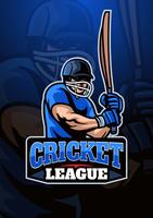 Cricket Player Logo vector
