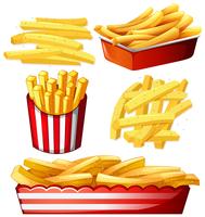 Set of hot chips vector