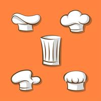 Chef Hats Cartoon Icons vector