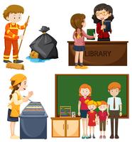 People doing different types of jobs vector