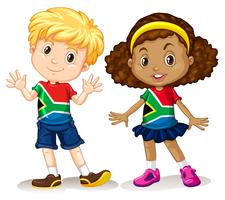 Boy and girl from South Africa vector