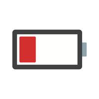 Low Battery Vector Icon