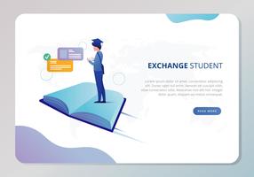 Exchange Student Illustration vector