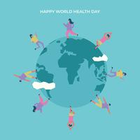People Doing Exercise Around the World vector