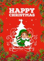 Christmas card with elf