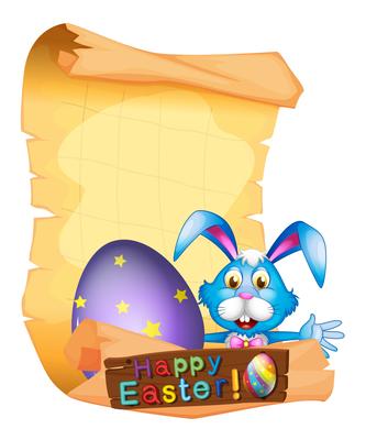 Paper template for Easter holiday