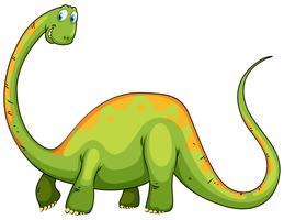 Dinosaurio con cuello y cola largos. vector