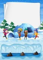 Kids in North Pole and Igloo
