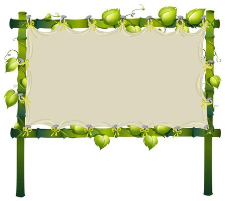 Frame made of bamboo with white cloth