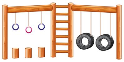 Playground equiment white background vector