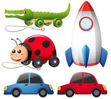 Different typs of colorful toys vector