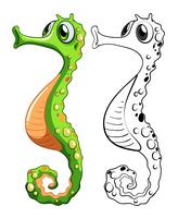 Animal outline for seahorse vector