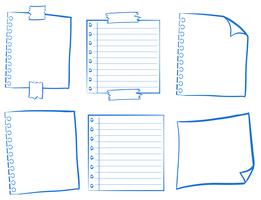 Doodle design for blank papers vector