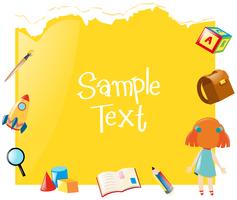 Paper template with yellow background vector