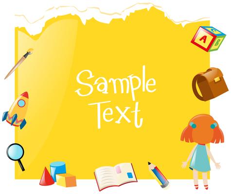 Paper template with yellow background