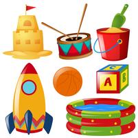 Different items of toys vector