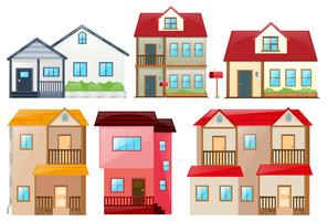 Diferentes diseños de casas. vector