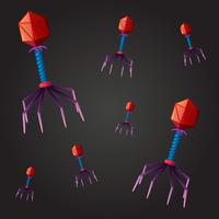 Seamless design with virus in background vector