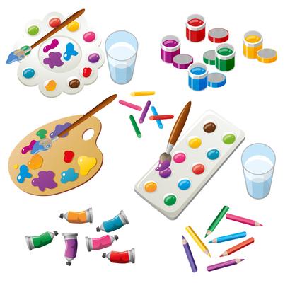 Paint accessories Stock Vector by ©irartstudio 5186710