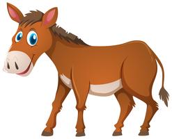 Donkey with brown skin vector