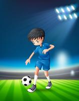 A soccer player at stadium vector