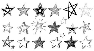 Doodle arte para estrellas vector
