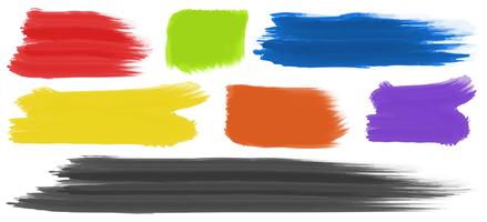 Brushstrokes with different colors vector