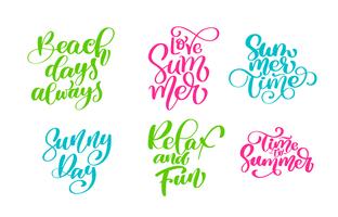 Travel lifestyle motivational phrases set vector