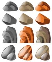 Different shapes of stone vector