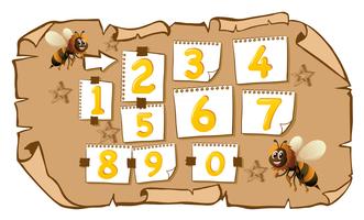 Counting numbers with bees vector