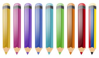 Set of color pencils vector